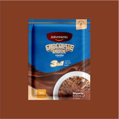 Johnvents Chocolate 25g box (Contains 80 sachets of chocolatey goodness)